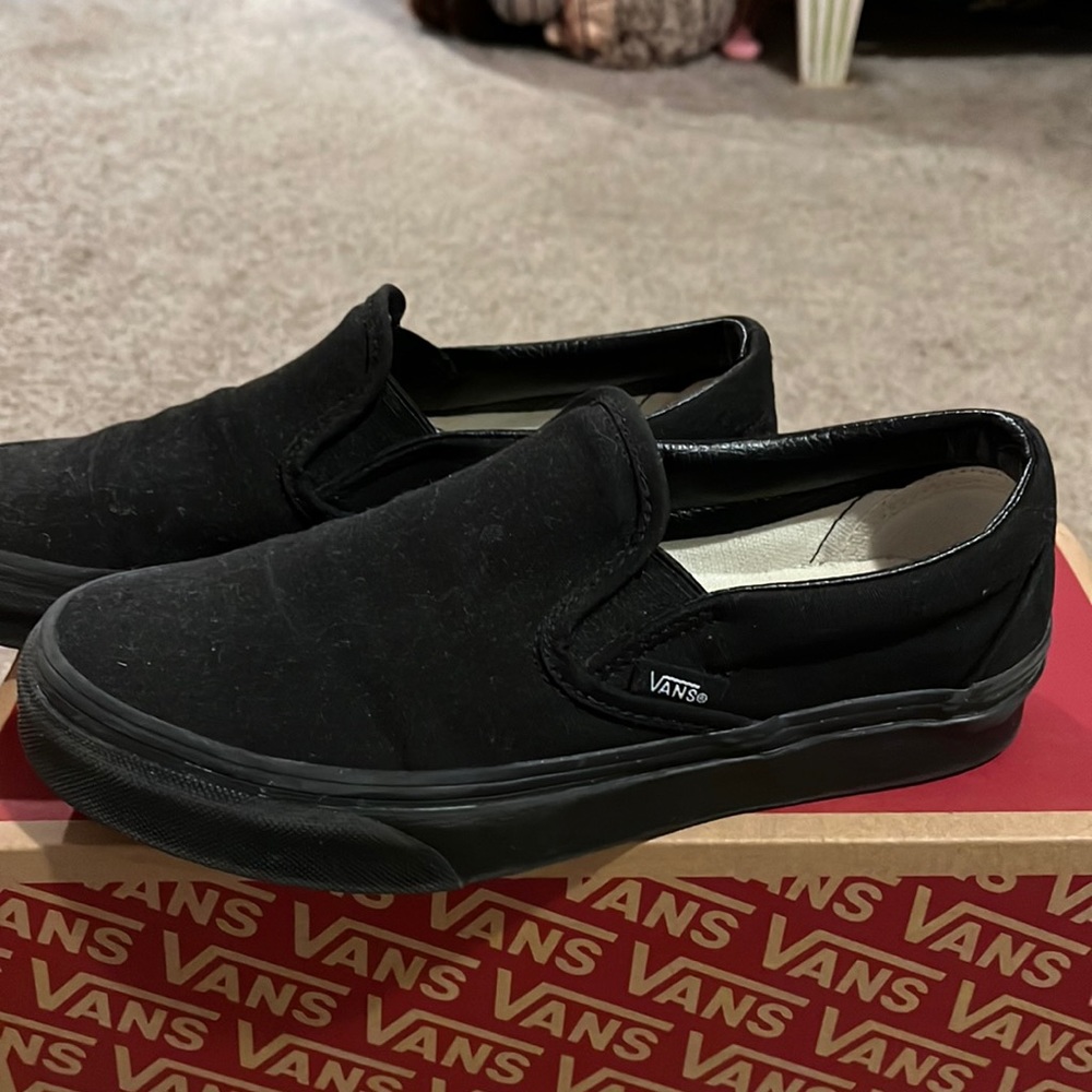 black slip on vans